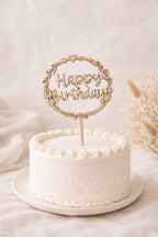 Caketopper "Happy Birthday Kranz"