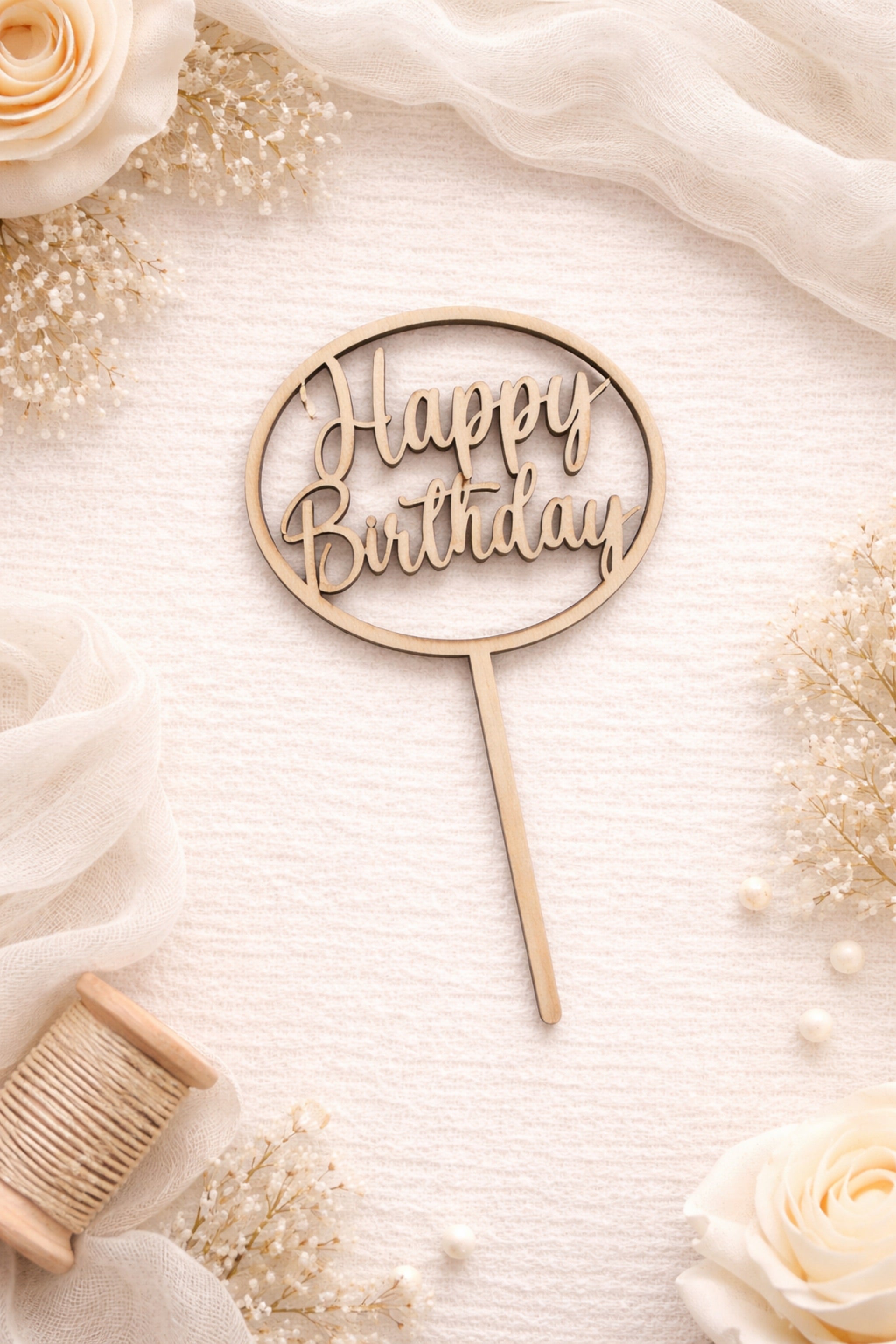 Caketopper "Happy Birthday"