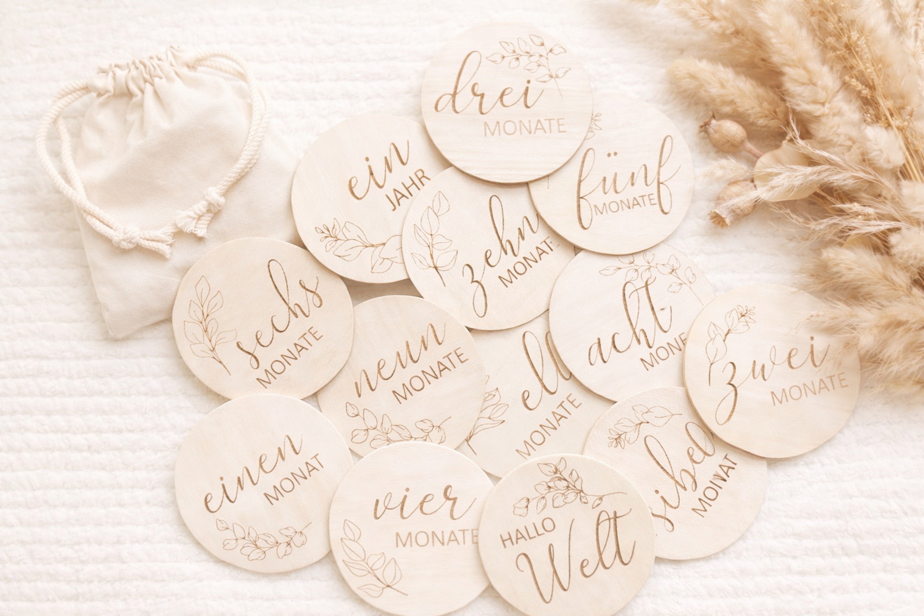 Meilensteinkarten "Blätter"