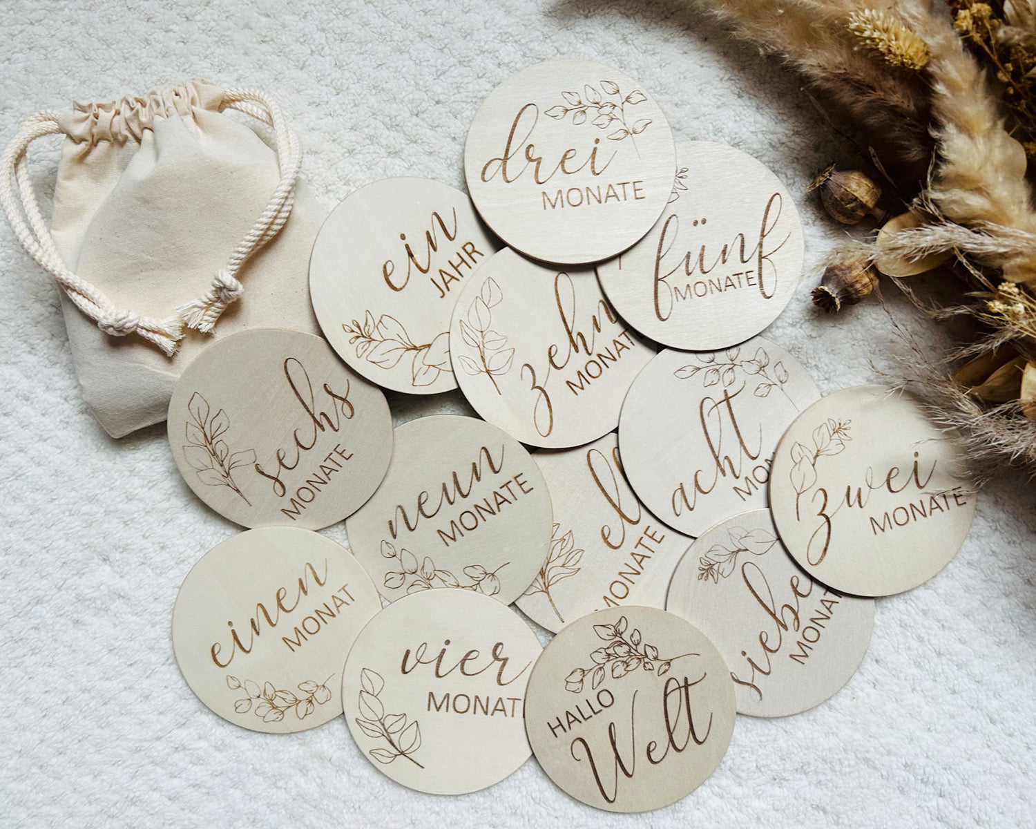 Meilensteinkarten "Blätter"