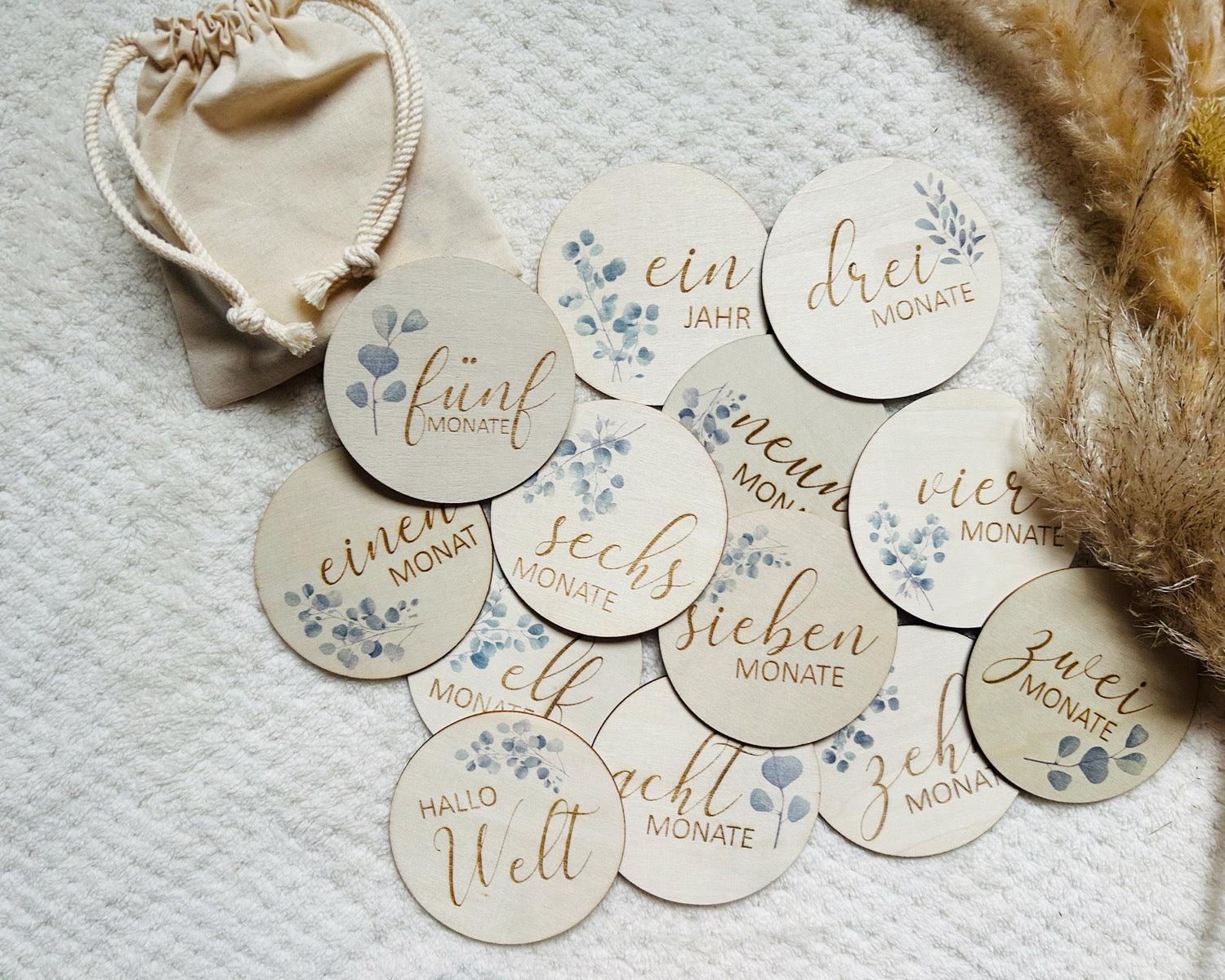 Meilensteinkarten "Eukalyptus"