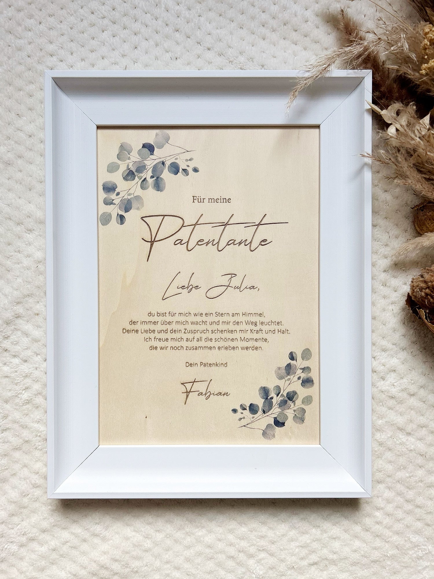 Patenbrief - Eukalyptus "Patentante/Patenonkel"