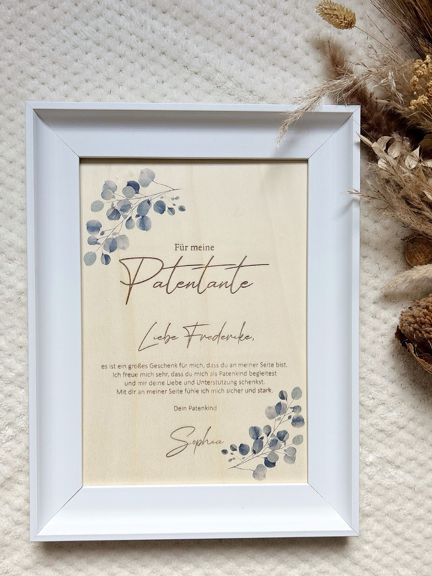 Patenbrief - Eukalyptus "Patentante/Patenonkel"