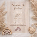 Patenbrief - Regenbogen "Patentante/Patenonkel"