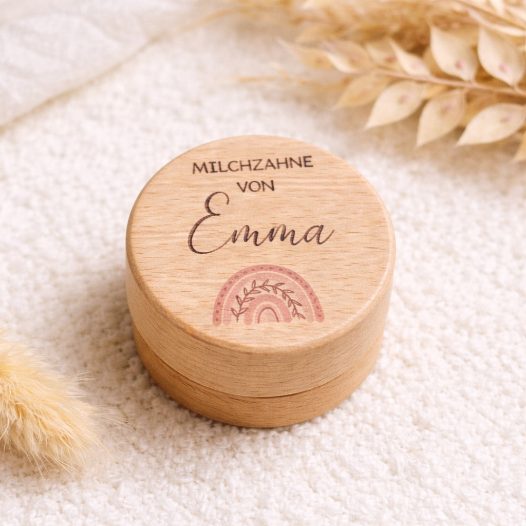 Zahndöschen "Regenbogen Rosa"